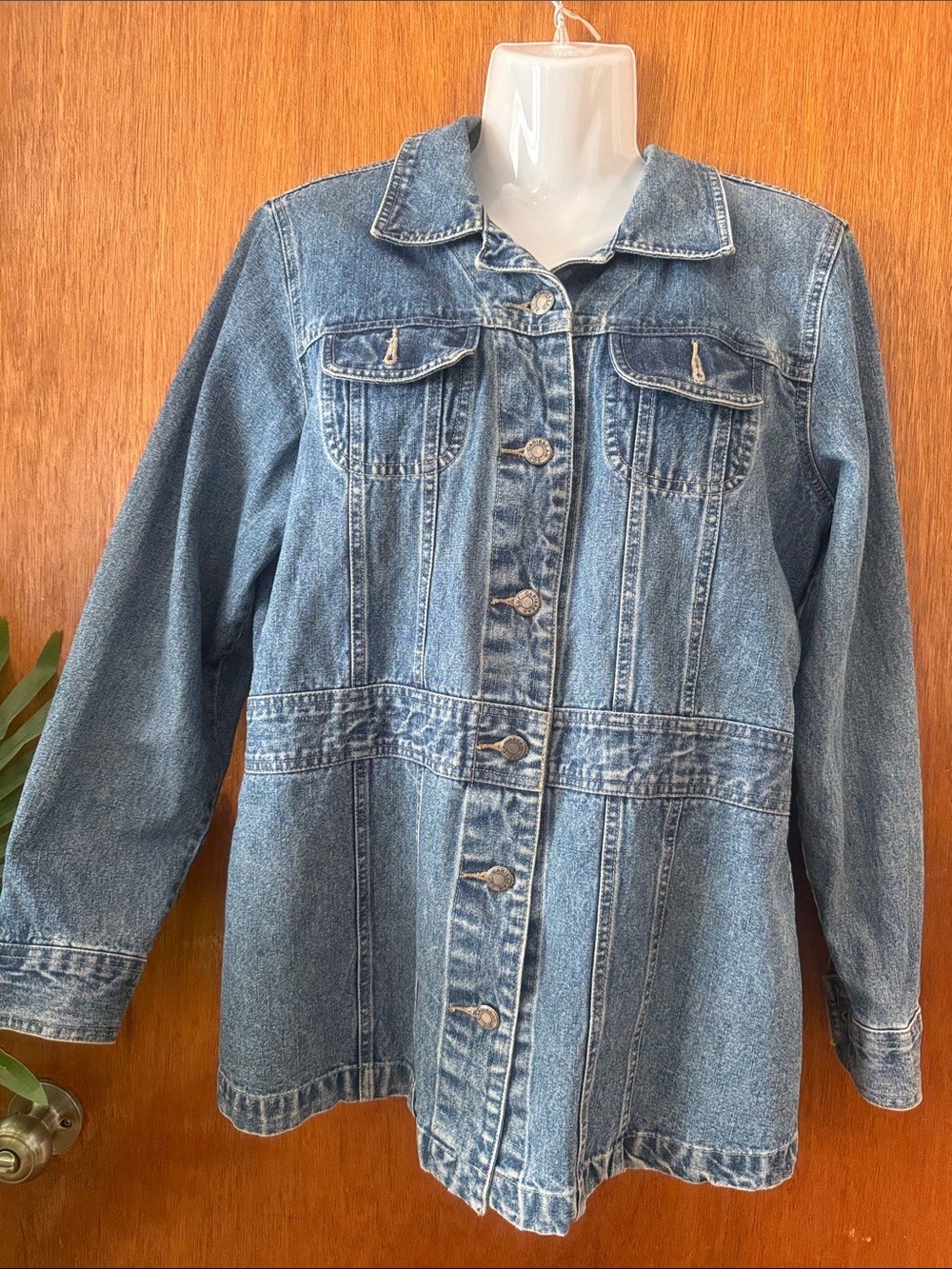 Caribbean Joe Light Blue Longline Denim Jacket